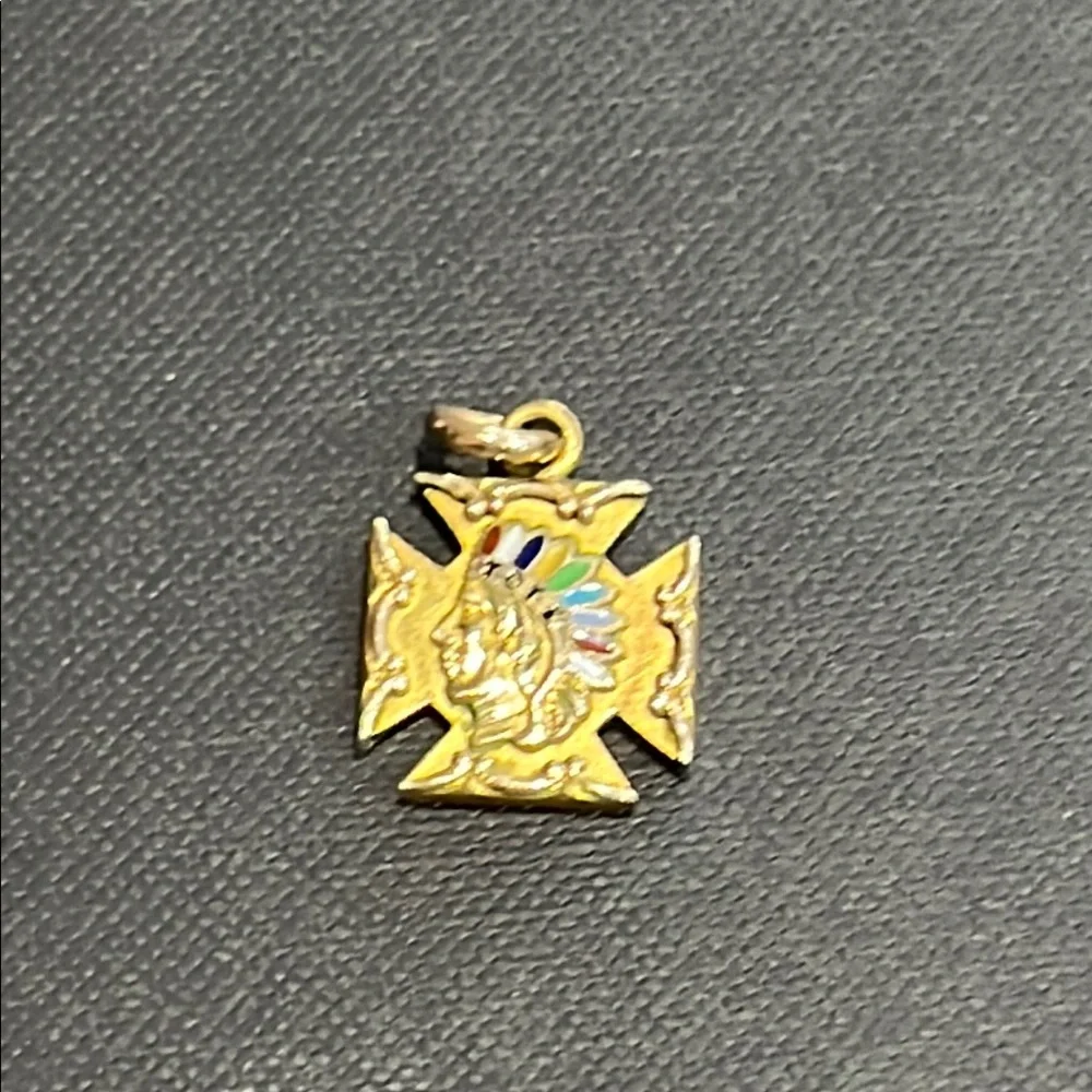Antique Fraternal Order of Red‎ Men Pendant Watch Fob